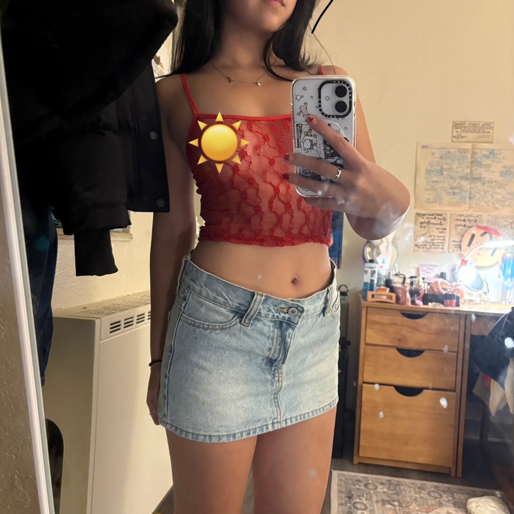 Urban Outfitters Red Lace Camisole